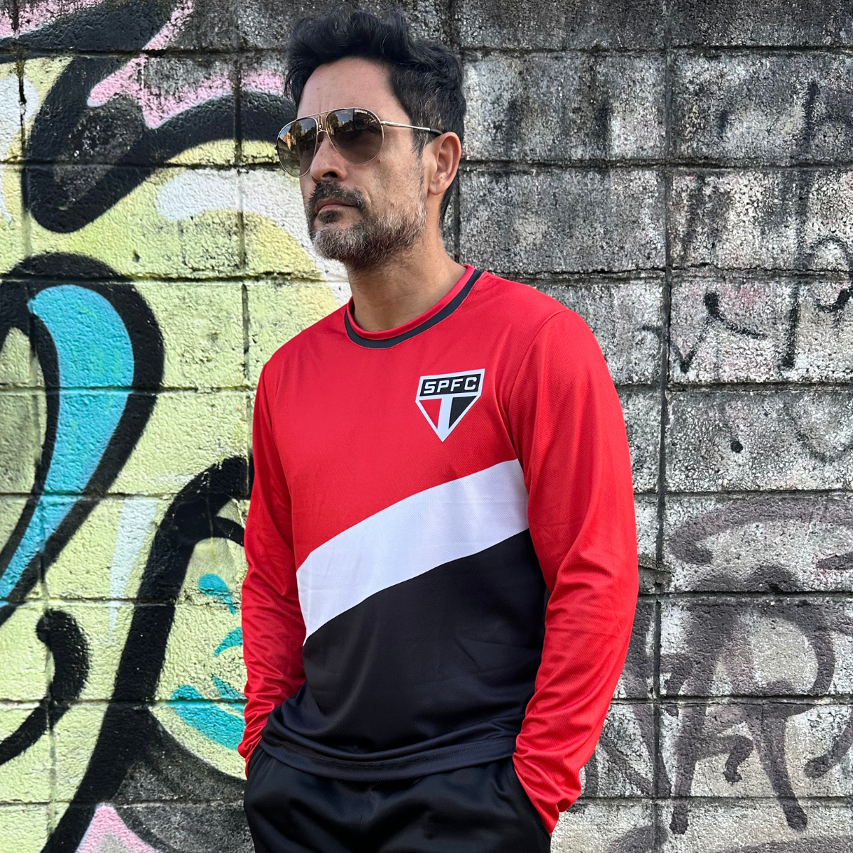 CAMISA MANGA LONGA SÃO PAULO OFICIAL CAMISETA SPFC ORIGINAL NOVA 2024